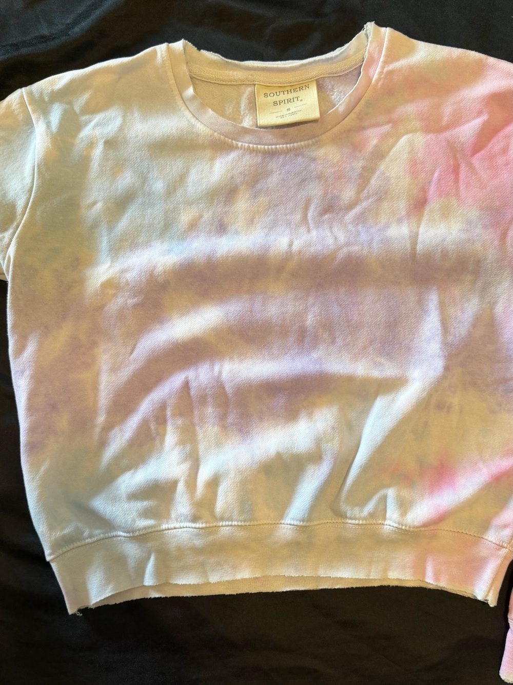 Southern Spirit Pastel Tie-Dye Crewneck Sweater - Pink/Purple
